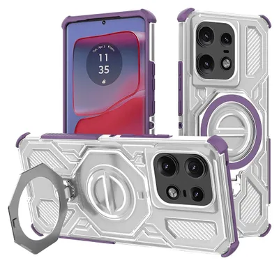 Obrázek produktu pro Techsuit – Carbon Shield PRO odolné pouzdro pro Motorola Edge 50 Pro – fialové průhledné