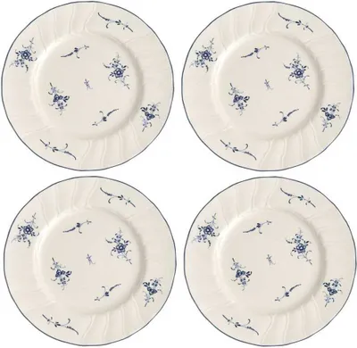 Produktbild von Villeroy & Boch VIEUX LUXEMBOURG Frühstücksteller 4er Set 20cm weiß blau