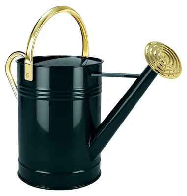Gießkanne 6,5 l, dunkelgrün, verzinktes Eisen, abnehmbarer Ausgießer