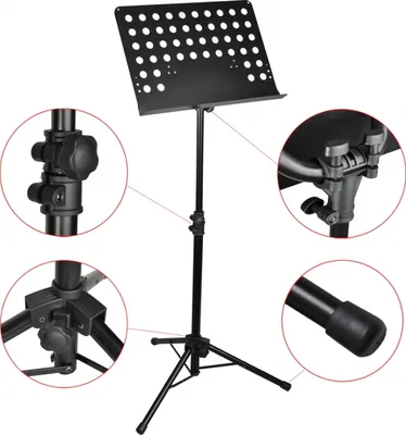 Produktbild von Steinbach Orchesternotenpult Lochblechauflage Metall schwarz