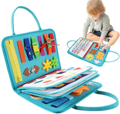 Produktbild von Montessori Aktivitätsbuch Baby – Busy Board für 1–3 Jahre Kleinkinder