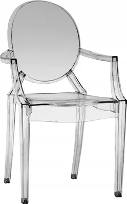 Immagine prodotto di Sedia da pranzo trasparente 38x48x90 cm in policarbonato; sedia da cucina e da soggiorno in stile moderno; nera