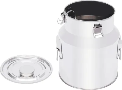 Image de Pot à lait, couvercle hermétique en silicone, acier inoxydable durable, argenté