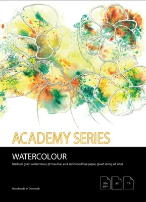 Produktbild von Academy Series - Aquarelpapier A5 - 300 g/m2 -15 Blätter - Weiß