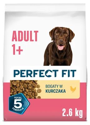 Produktbild von Perfect Fit Adult 1+ 2,6kg reich an Huhn Trockenfutter für mittelgroße und große