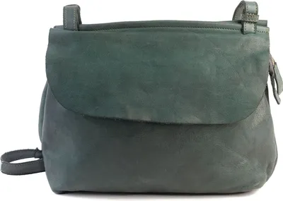 Produktbild von HAROLD'S Leder Schultertasche Umhängetasche Submarine Shoulderbag Flap Green dunkelgrün