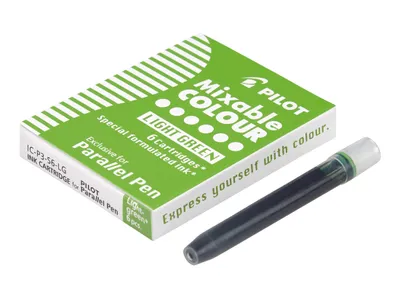 Produktbild von PILOT Parallel Pen Tintenpatronen 6er Set – für Kalligraphie, Farbe Hellgrün