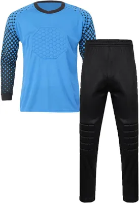 Produktbild von Torwartset Jungen, lange Ärmel mit Schutz, Trikot und Hose, für Training