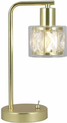 Zdjęcie produktu dla Lampa stołowa złota glamour Elmo 1xE14 40W REA538801-36 Reality