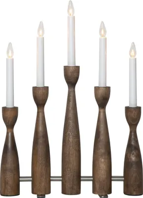 Produktbild von Star Trading 214-12, Leichte Dekorationsfigur, Braun, IP20, Weiß, 5 Glühbirne(n), E10