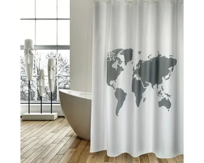 Obrázok produktu pre MSV Duschvorhang, Polyester, 180 x 200 cm, Welt