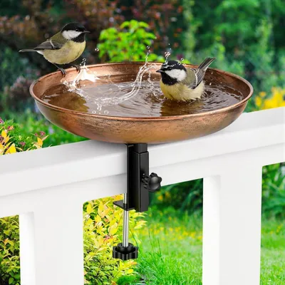 Produktbild von Vogeltränke Hängend Gusseisen Rostbeständig Wetterfest für Garten Balkon