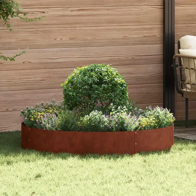 Produktbild von vidaXL Pflanzenring 5 pcs Braun 120 x 120 x 20 cm Wetterfeststahl