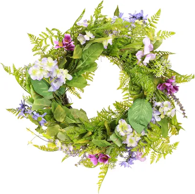 Produktbild von Sommerlicher Kunstblumen-Kranz mit Reben Ø55cm