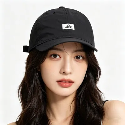 Produktbild von Damen Baseball Cap Schwarz UV Schutz Verstellbar Atmungsaktiv 55-58 cm
