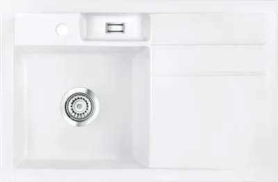 Produktbild von Spüle KeraDomo BELA 78 in GRÖNLAND - Becken links mit Handbetätigung / Systemceram / Keramikspüle