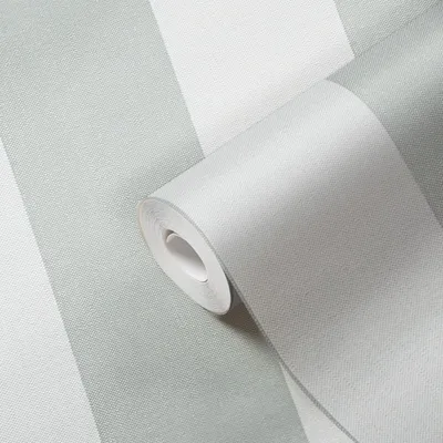 Zdjęcie produktu dla Tapeta flizelinowa w paski biała szara w paski 397959 wzór tapety Pure Elegance