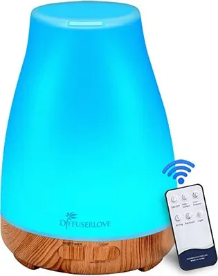 Produktbild von 300 ml Diffusor Fernbedienungsregel Aroma ätherische Öle Ultraschall-Luftbefeuchter 7 Farben LED, Timer-Einstellung, Auto-Off