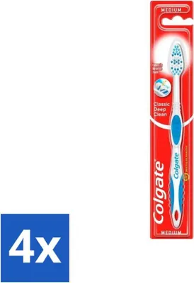 Produktbild von Colgate Zahnbürste Classic Deep Clean Medium - Vorteilspack - 4 Stücke