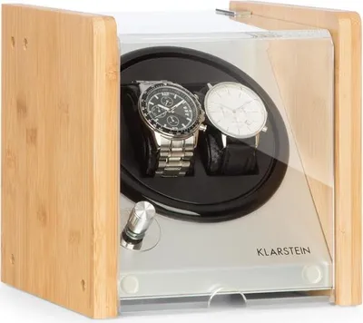 Produktbild von Klarstein Hanoi 2 naťahovač hodiniek, 2 hodinky, 3 rýchlosti, 4 režimy, bambus