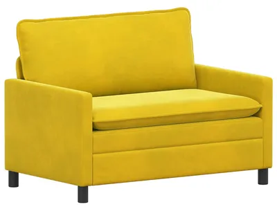 Image de Canapé vidaXL jaune 126 x 81 x 87,5 cm en velours