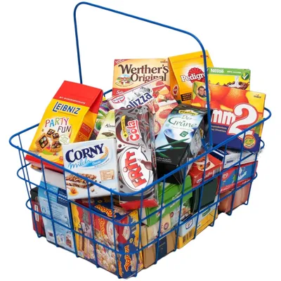 Image de Petits paniers en métal grillagés, remplis, jouets, 1set