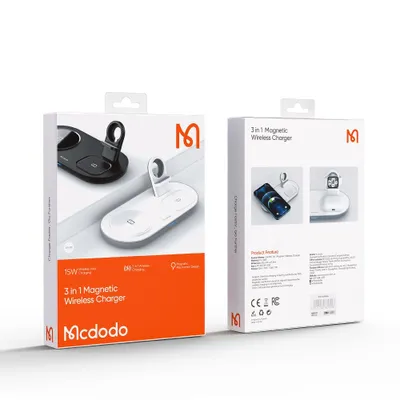Zdjęcie produktu dla Wireless Charger Mcdodo CH-7060 3 in 1 15W (mobile/TWS/Apple watch) (white)