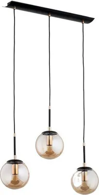 Obrázok produktu pre Podlhovastá čierna závesná lampa SEBIA 3xE14 10W ALF61063 Alfa