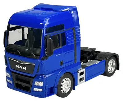 Produktbild von Welly Man TGX XXL Blau 1:32 Die Cast Metall Modell Neu im Kasten 32650