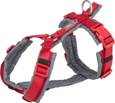 Produktbild von TRIXIE Premium Trekking Geschirr - rot/grafit - 80–97 cm/25 mm