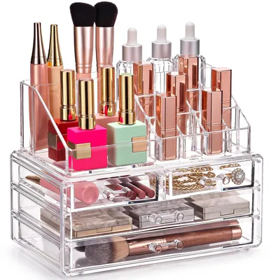 Productafbeelding van Transparante Cosmetische Opbergorganizer voor Cosmetica en Sieraden