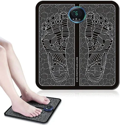 Produktbild von Fußmassagegerät EMS Elektrisches Fußmassagegerät, mit 8 Modi & 19 Gangintensitäten, für Blutmuskelzirkulationspad Linderung Schmerzen