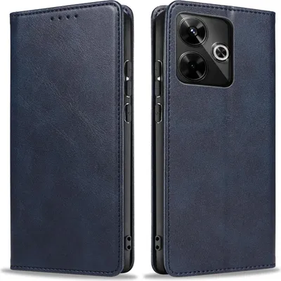 Produktbild von Handyhülle für Xiaomi Redmi 13 Kunstleder Flip Cover Hülle Handytasche Case Kartenfach Farbe: Blau