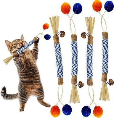 Image de Nettoyage des dents pour chat - Produit naturel - 22 cm - Jouet pour chat