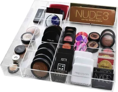 Obrázek produktu pro Organizér na make-up UNIQ z akrylu s 12 přihrádkami na kosmetiku a šperky