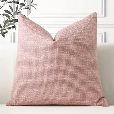Productafbeelding van Kussensloop, 50x50 cm, roze, linnenlook, 1 stuk