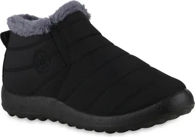 Produktbild von VAN HILL Damen Warm Gefütterte Winter Boots Stiefeletten Bequeme Schuhe 841499, Farbe: Schwarz, Größe: 37