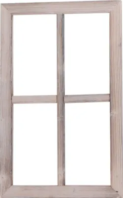 Produktbild von UNUS® Fenster Holz Fensterrahmen Vintage Holzfenster Shabby Wanddeko 50x32x2cm