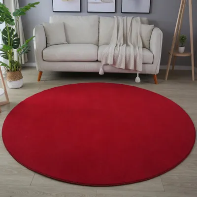 Productafbeelding van Sky vloerkleed laagpolig rond Ø 200cm rood