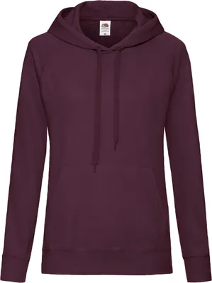 Produktbild von Fruit Of The Loom Damen Kapuzenpullover / Kapuzen-Sweatshirt / Hoodie, tailliert BC2657 (XL) (Burgunder)