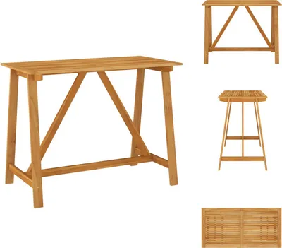 Image de vidaXL Table d'extérieur 140x70x104 cm en bois d'acacia massif - Tables de jardin