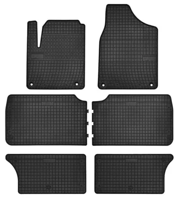 Obrázok produktu pre Gumové autokoberce čierne pre: Seat Alhambra I 1995-2010 minivan 7-miestny