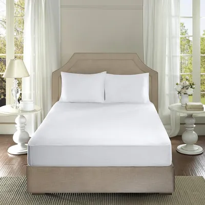 Imagen del producto de Solidchoice - Sábana bajera 100% algodón, blanca, 160x200 cm