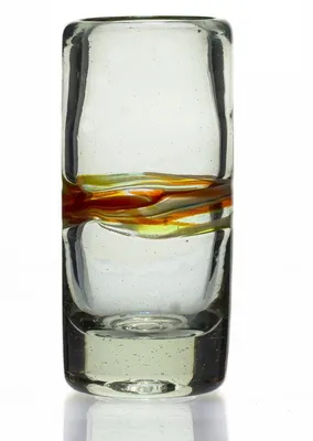 Obrázok produktu pre Solidchoice – Súprava dvoch ručne fúkaných pohárov na tequilu s viacfarebnými pruhmi