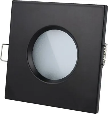 Obrázok produktu pre LED Line IP65 stropné svietidlo zapustený rám 73Ø vodotesné zapustené bodové svietidlo bodové zapustené svietidlo hranaté čierne vyrobené z hliníka s päticou GU10