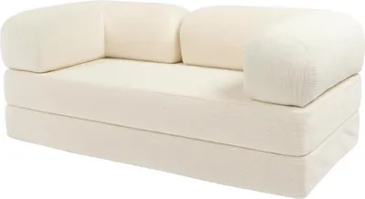 Produktbild von Modulare Schlafsofa 2 Personen aus Cord BANANAIR 90x180 cm weiß