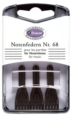 Produktbild von Blisterbox mit 3 Schreibfedern Notenfeder