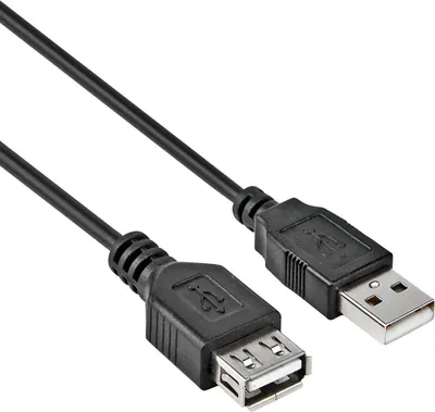 Image de Allteq ALTQ-USBA-XTNT-B-0.5, 0.5 m, USB A, USB A, 0.48 Gbit/s, Schwarz