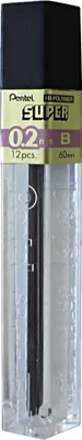 Image de 12x Pentel C502-B Recharge pour porte-mine HI-POLYMER SUPER Dureté : B