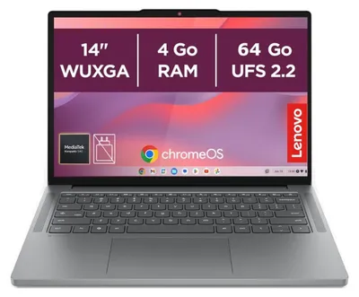 Produktbild von Lenovo Chrome 14M8911, MediaTek Kompanio, 2,6 GHz, 35,6 cm (14"), 1920 x 1200 Pixel, 4 GB, 64 GB